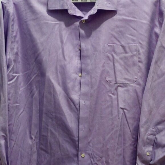 Joseph Abboud Long Sleeve Dress Shirt - Big/Tall - Lavender - 18.5 Neck - Picture 9 of 14